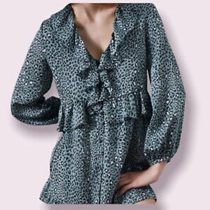 NWT Zara long sleeve animal print dress